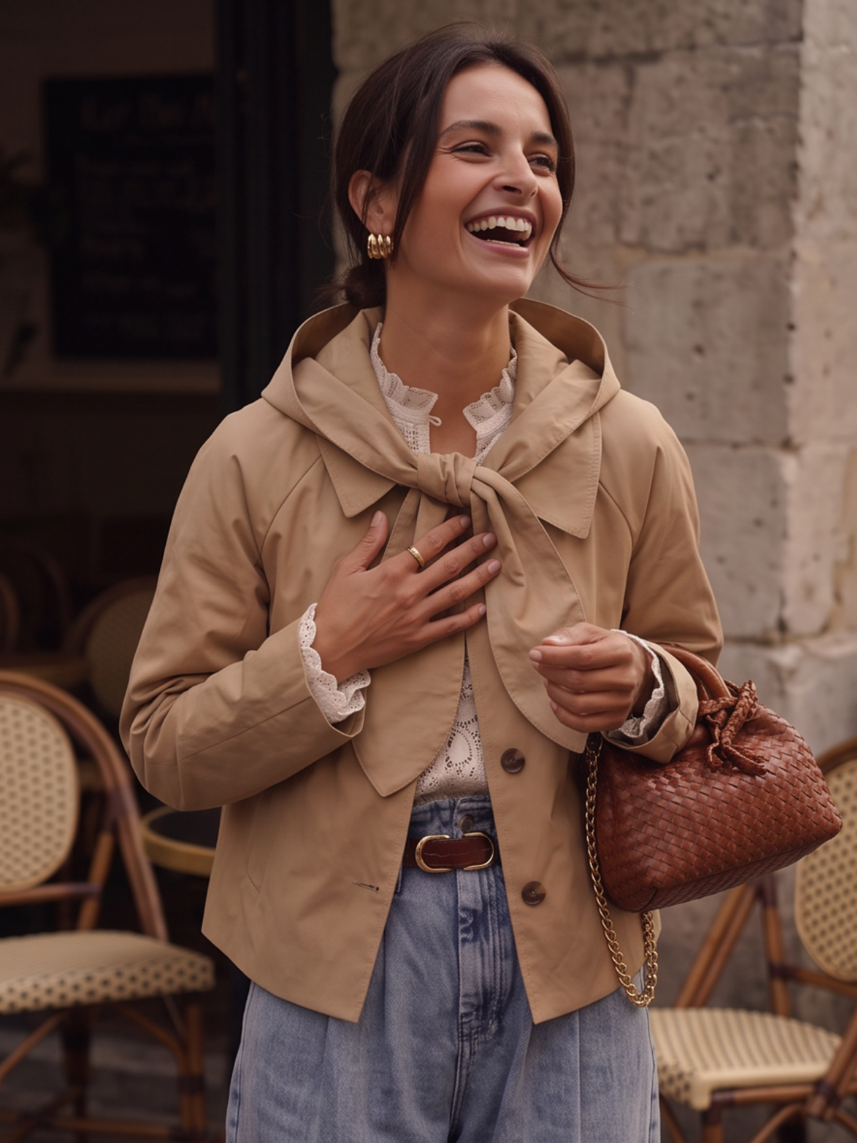 Veste Adélaïde - Lin Col Noué