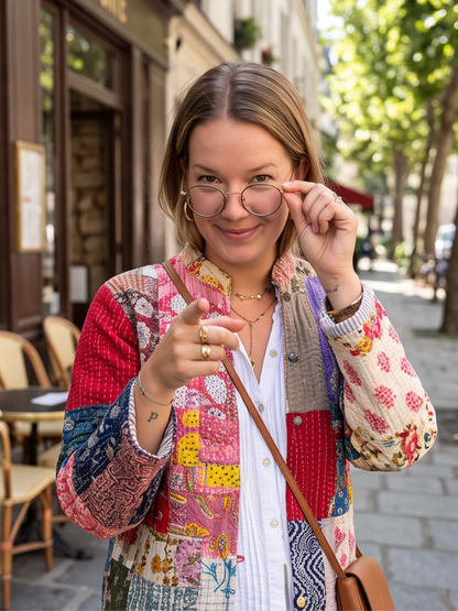 Veste Adélie - Patchwork Réversible