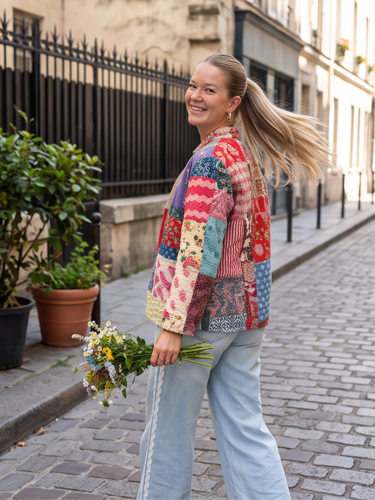 Veste Adélie - Patchwork Réversible