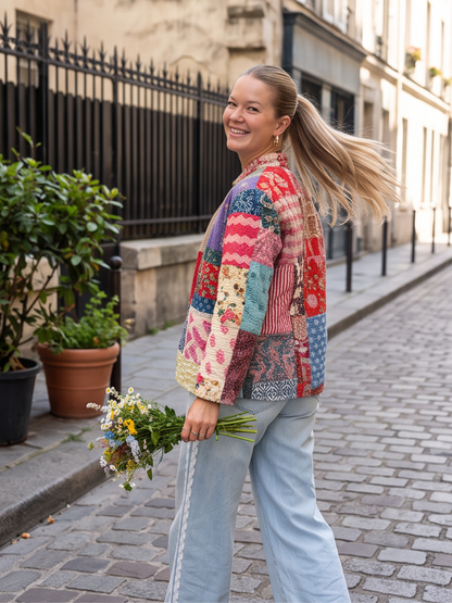 Veste Adélie - Patchwork Réversible