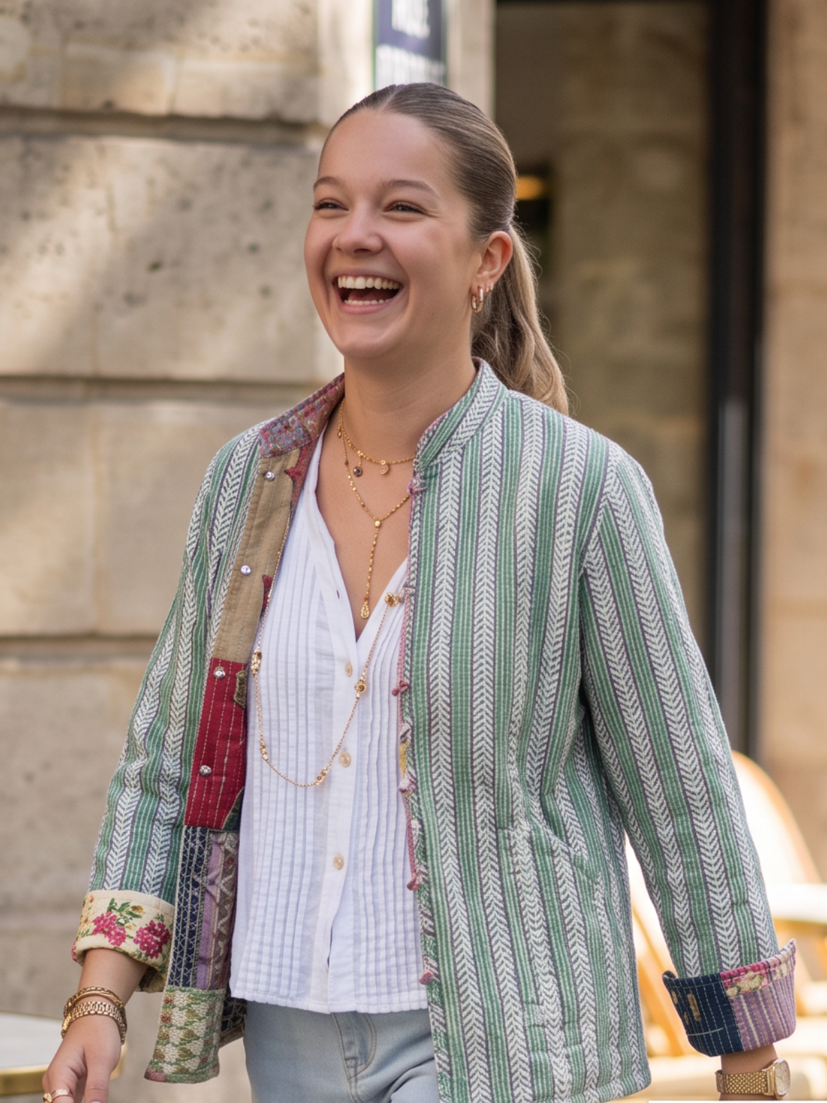 Veste Adélie - Patchwork Réversible