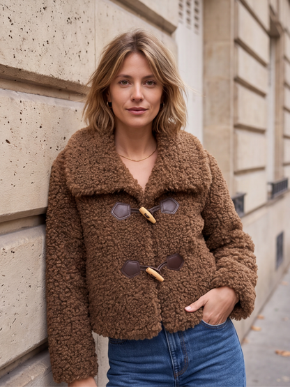 Veste Amandine - Teddy Bouclé à Brandebourgs