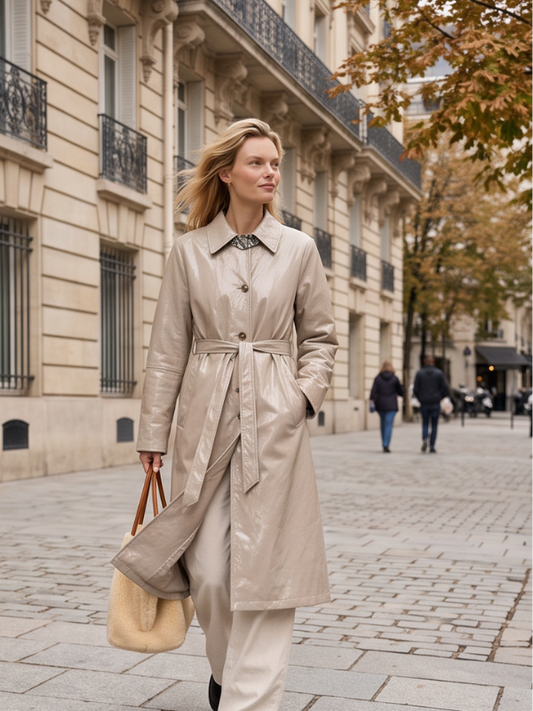 Veste Trench Angie - Coquille d'Œuf