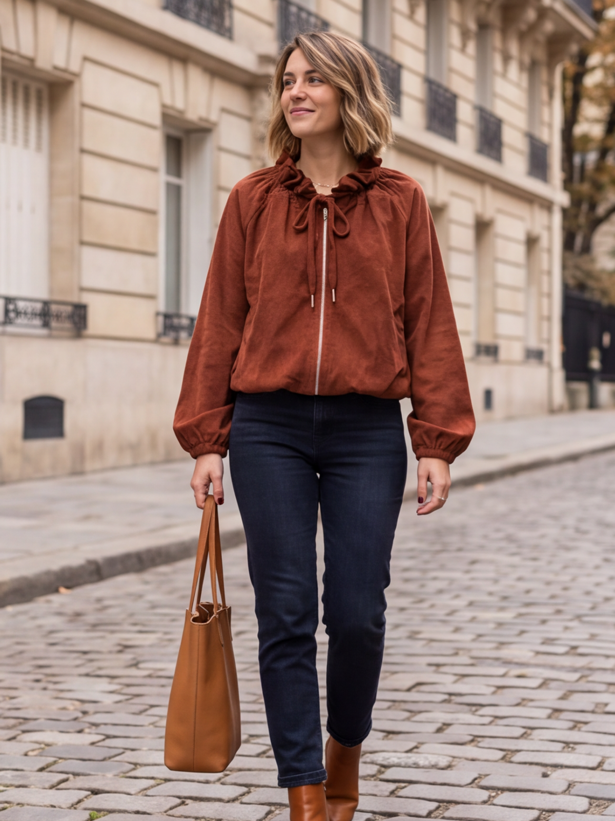 Veste Bénédicte - Velours Zippée