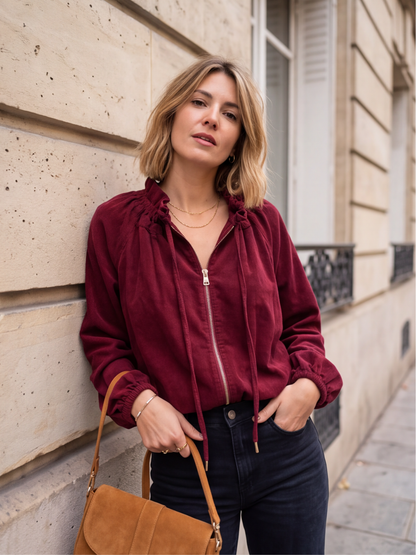 Veste Bénédicte - Velours Zippée