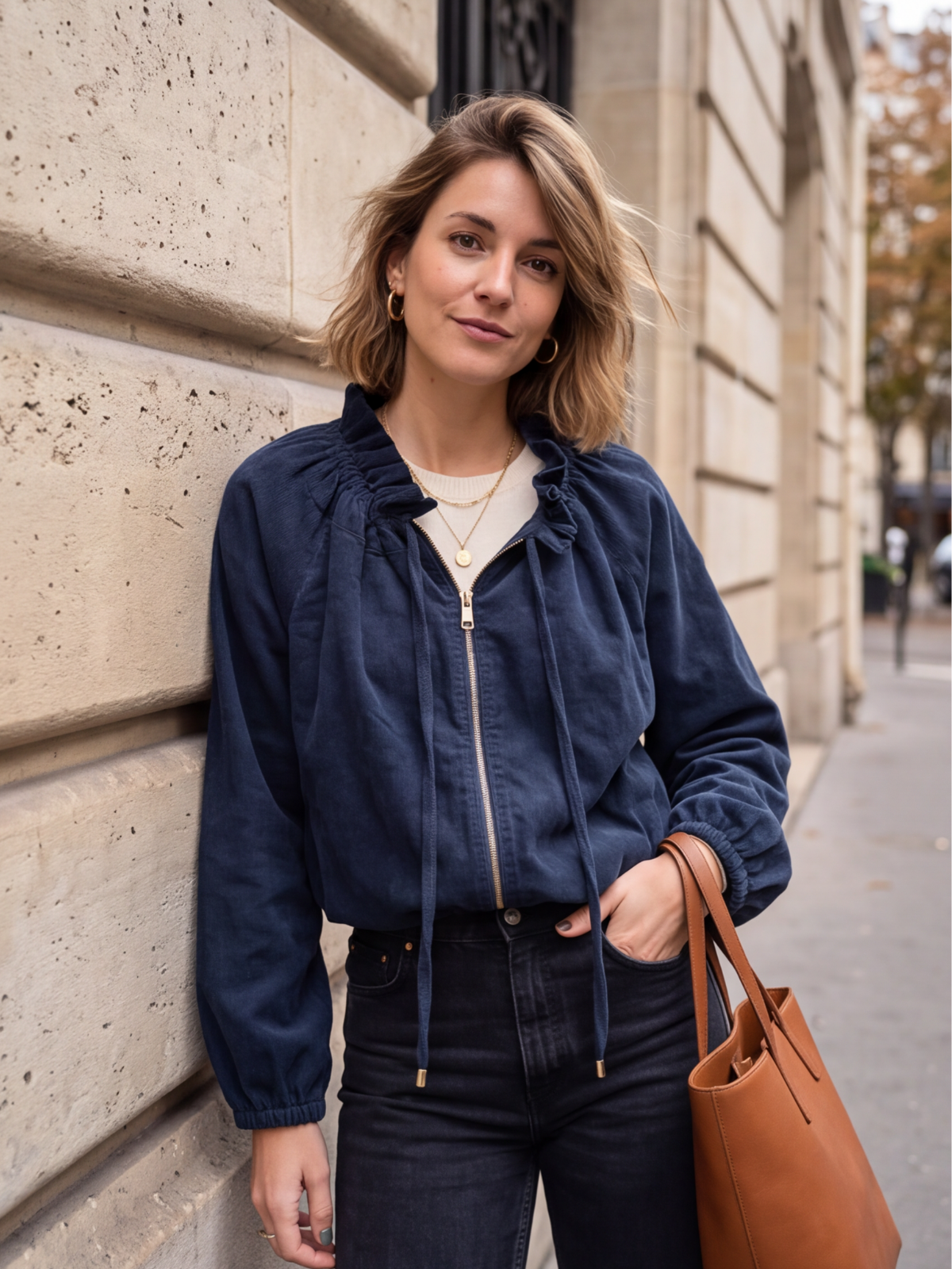 Veste Bénédicte - Velours Zippée