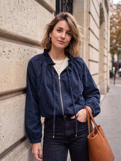 Veste Bénédicte - Velours Zippée