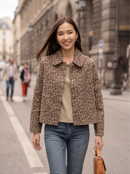 Veste Blandine - Léopard Coton