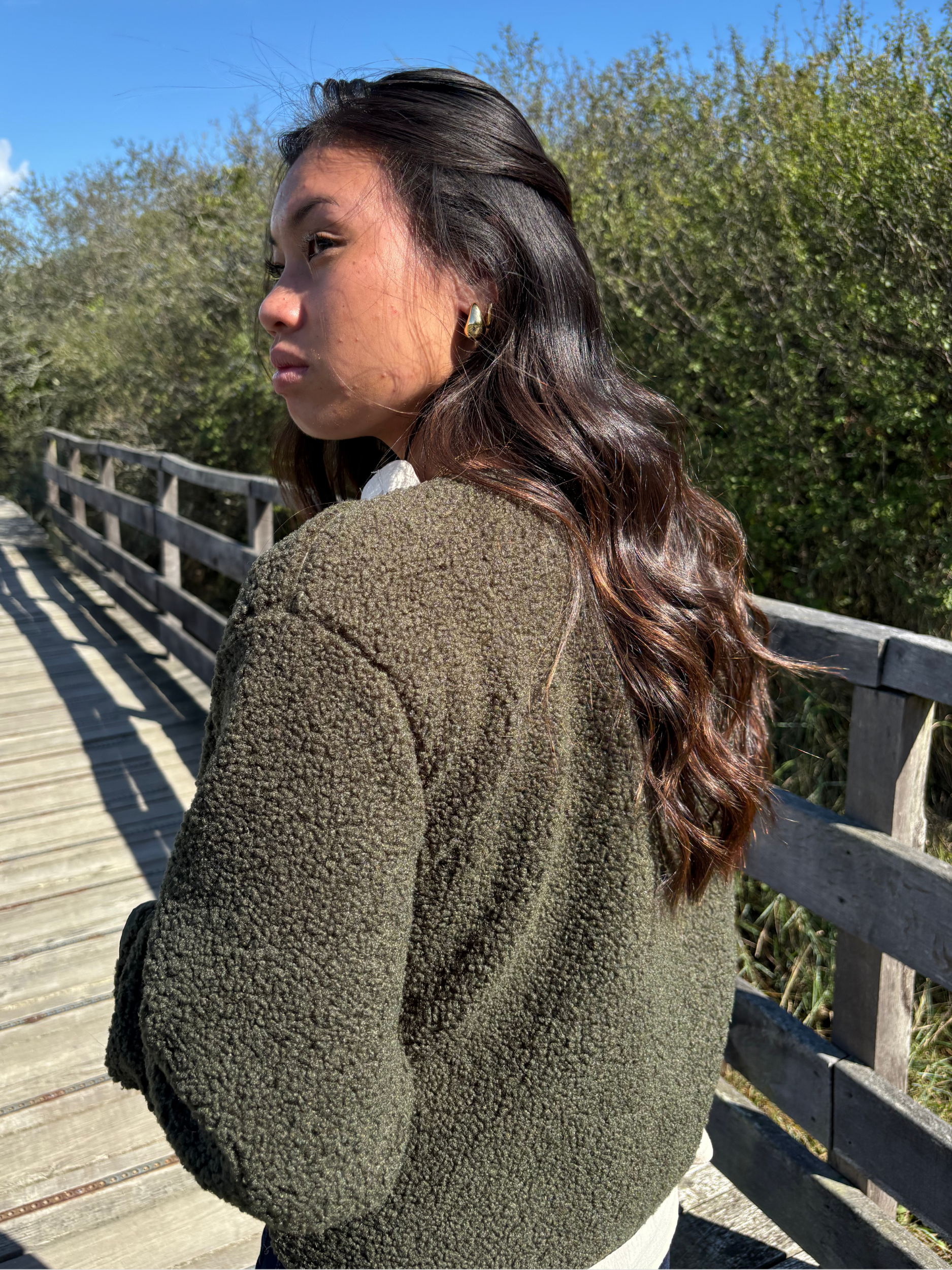 Veste en maille bouclette chic et cosy 
