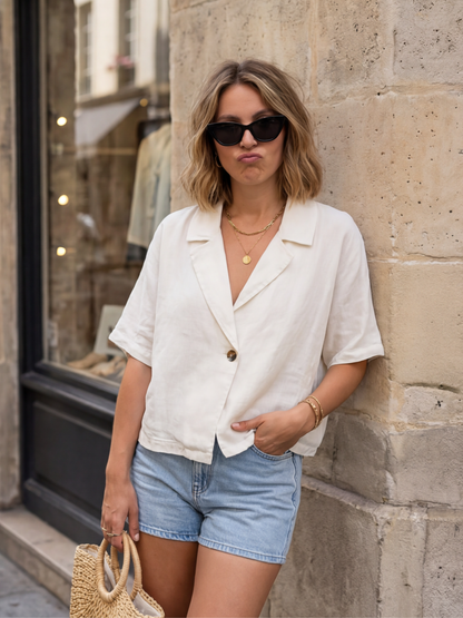 Veste Lin Boutonnée Femme