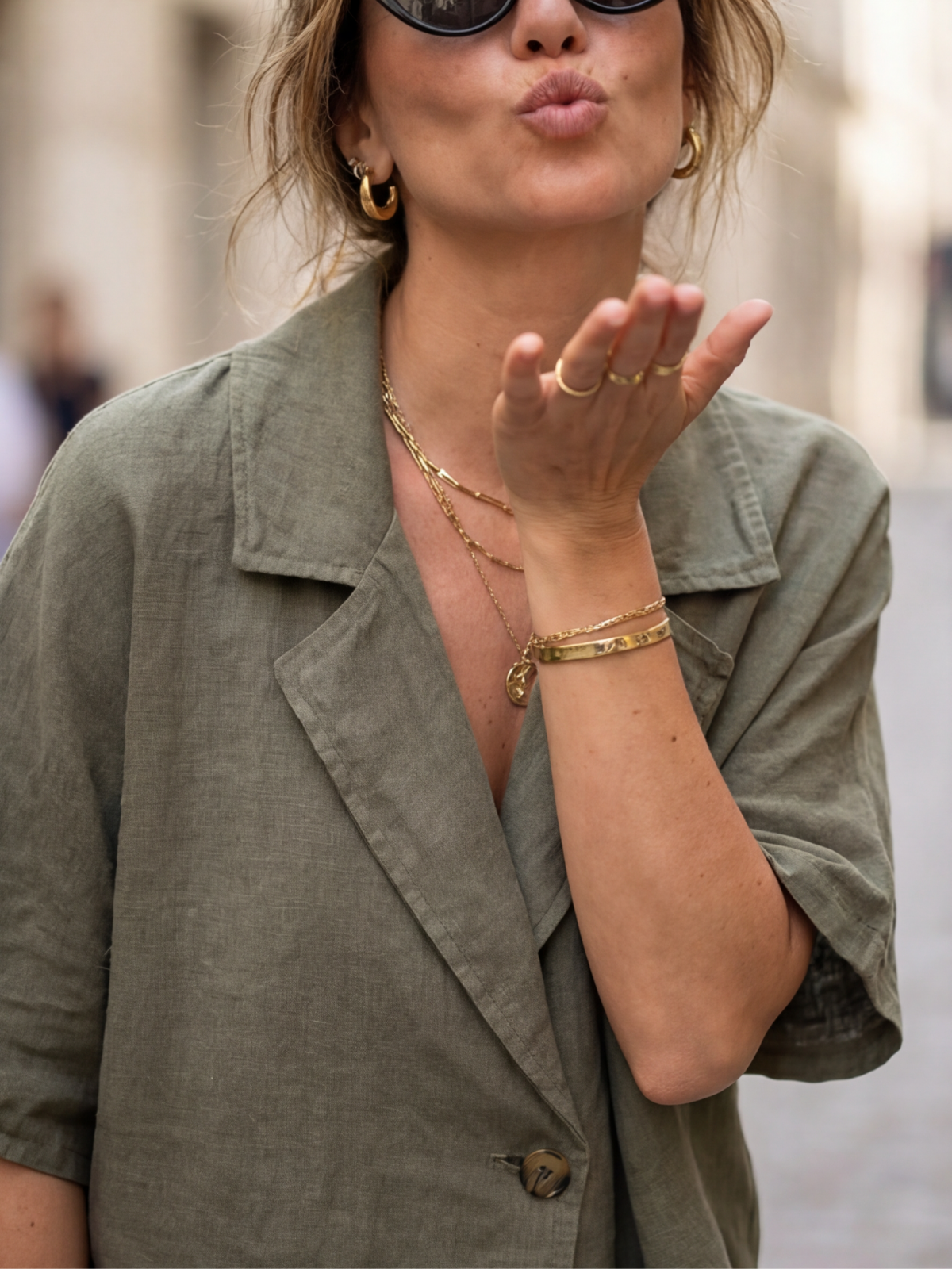 Veste Lin Boutonnée Femme