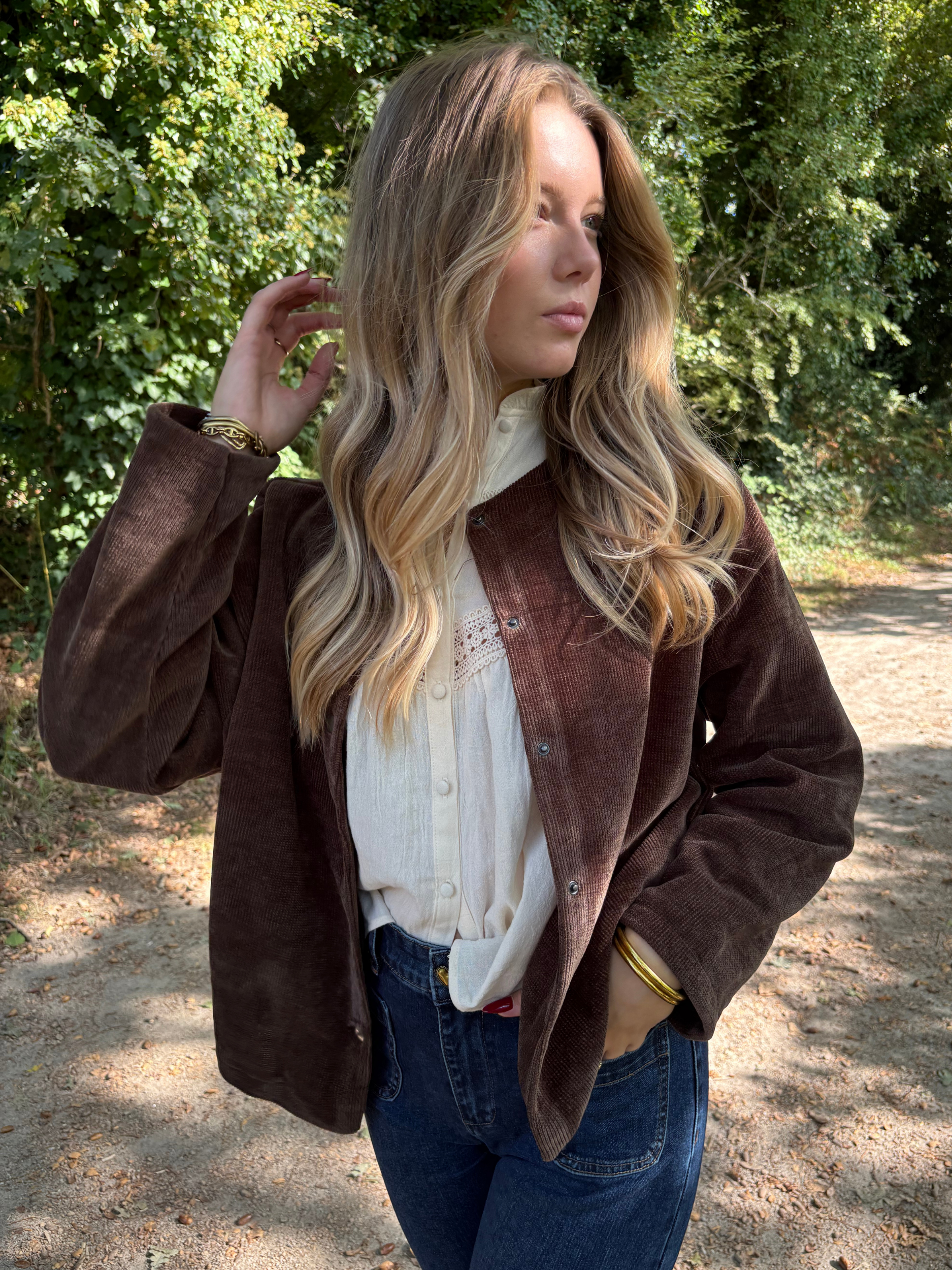 Veste en velours bohème chic