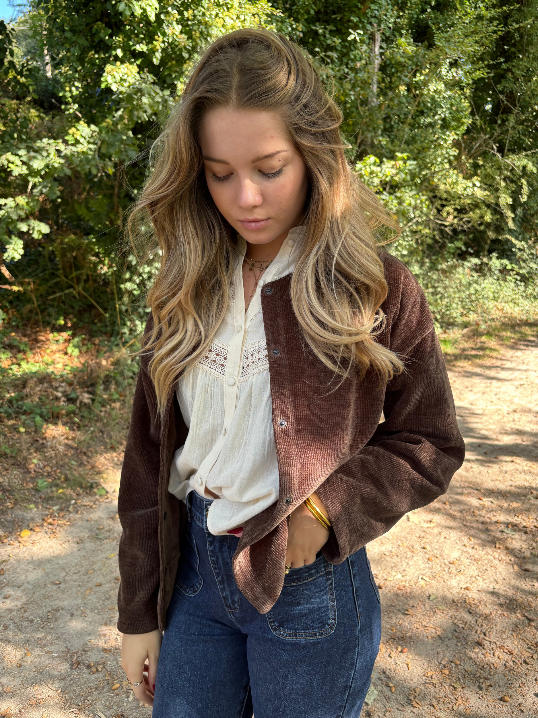 Veste en velours bohème chic