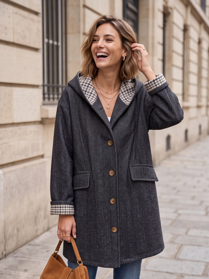 Veste Charlène - Capuche Vichy
