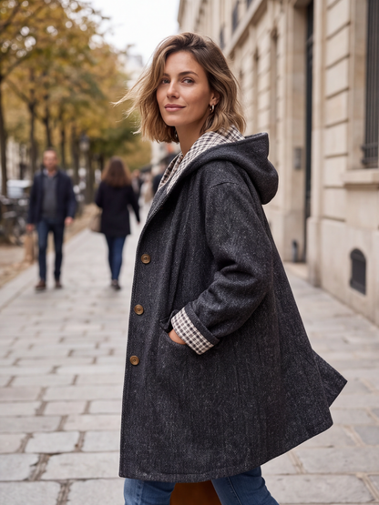 Veste Charlène - Capuche Vichy