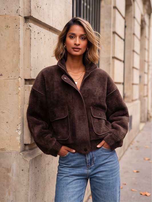 Veste Clotilde - Maille Zippée Col Remonté