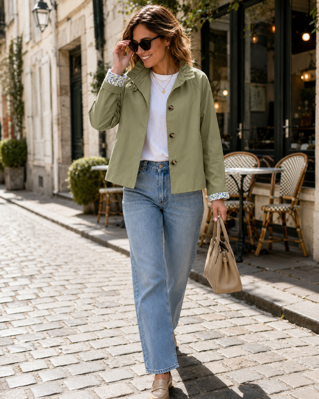 Veste Doublure Fleurie