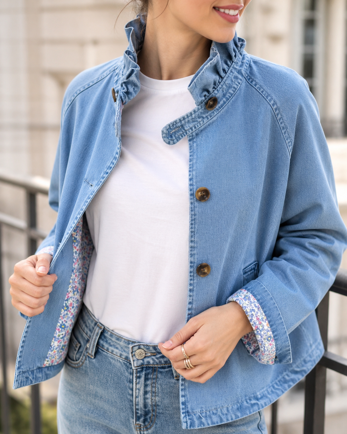 Veste Doublure Fleurie