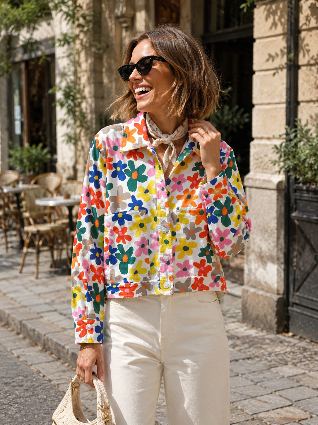Veste Fleurs Coloré