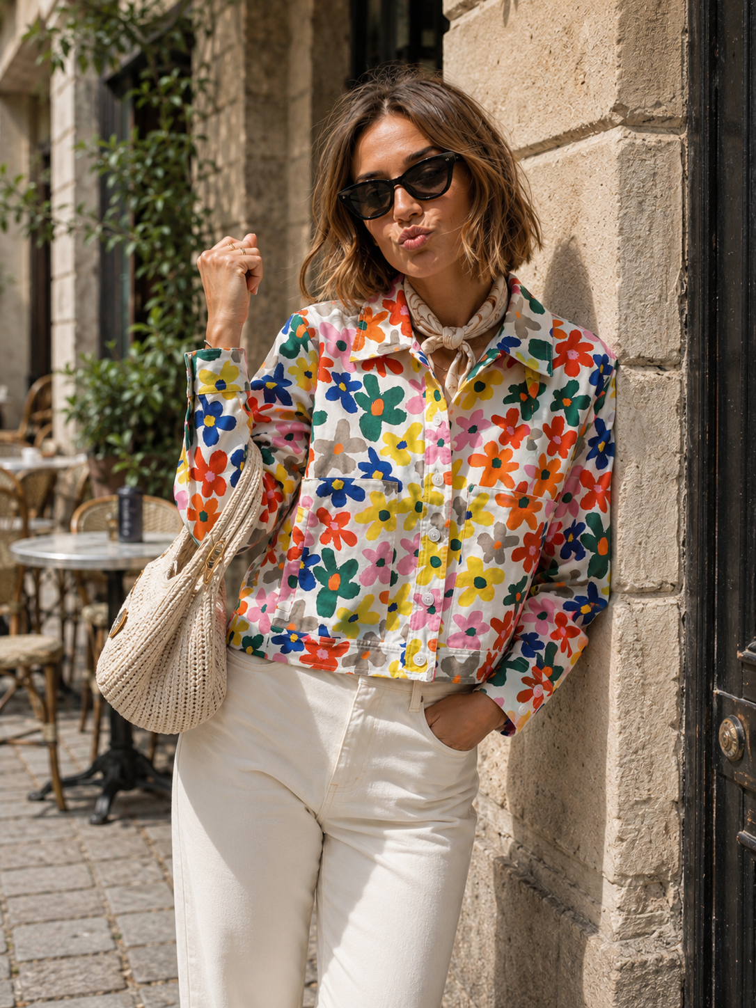 Veste Fleurs Coloré