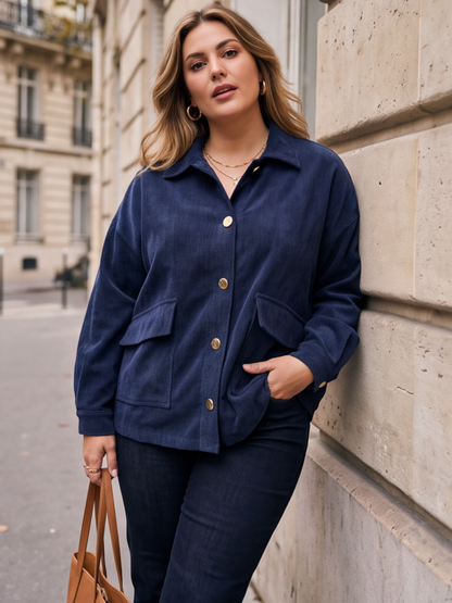 Veste Géraldine - Velours Marine