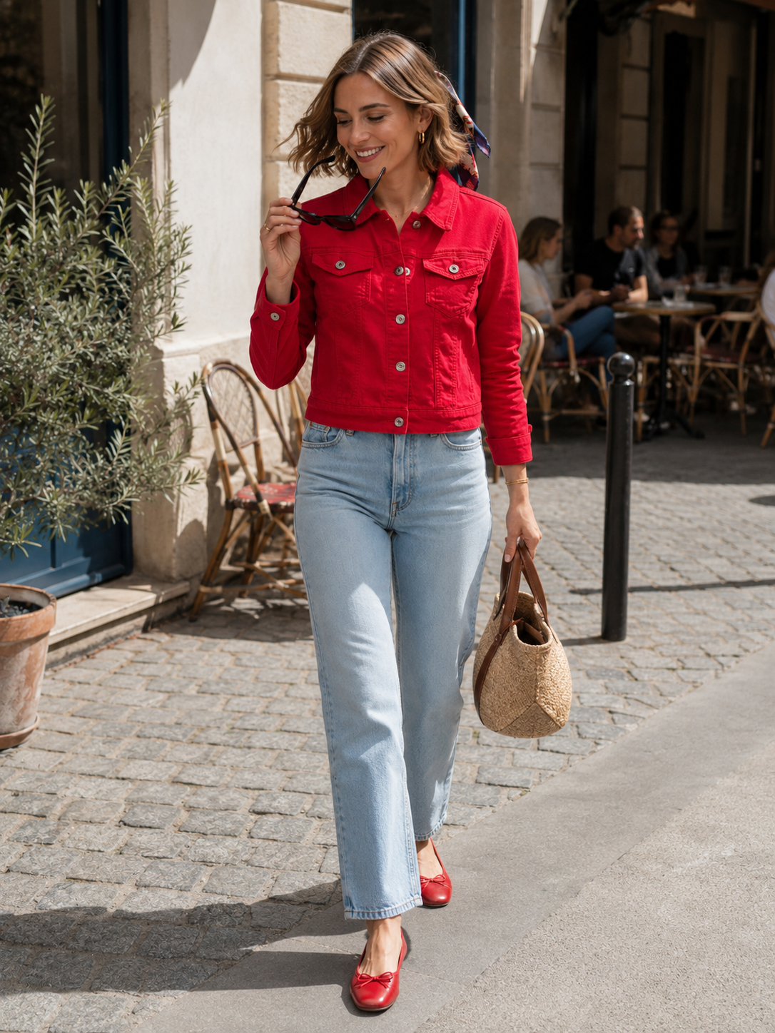 Veste Jean Colorée