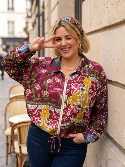 Veste Michèle - Imprimé Fleuri
