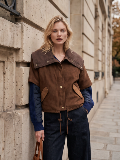Veste Oriane - Patchwork Camel