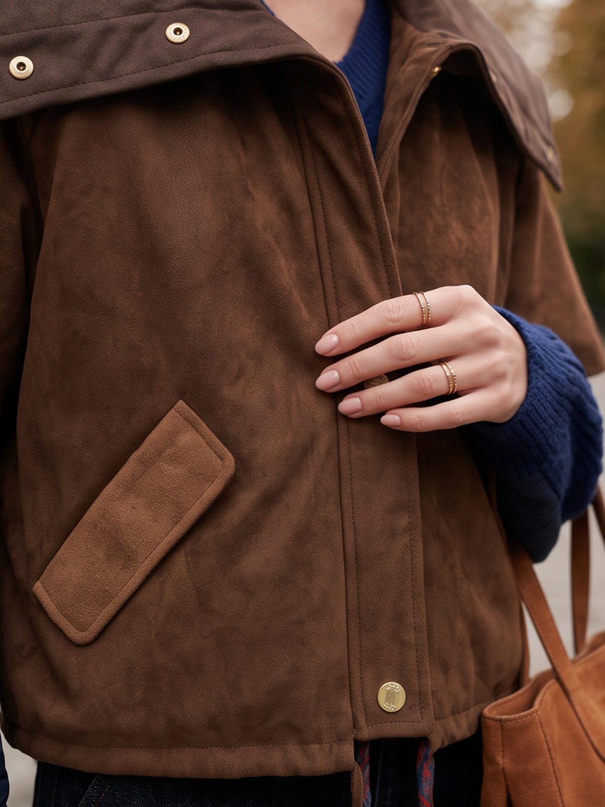 Veste Oriane - Patchwork Camel