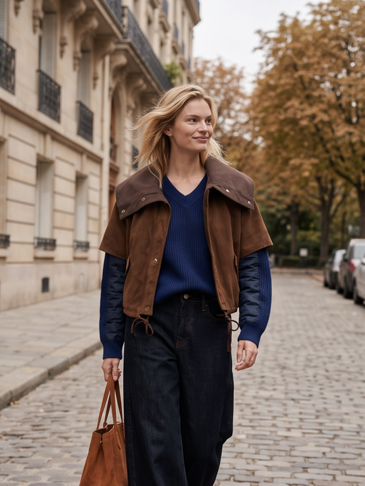 Veste Oriane - Patchwork Camel