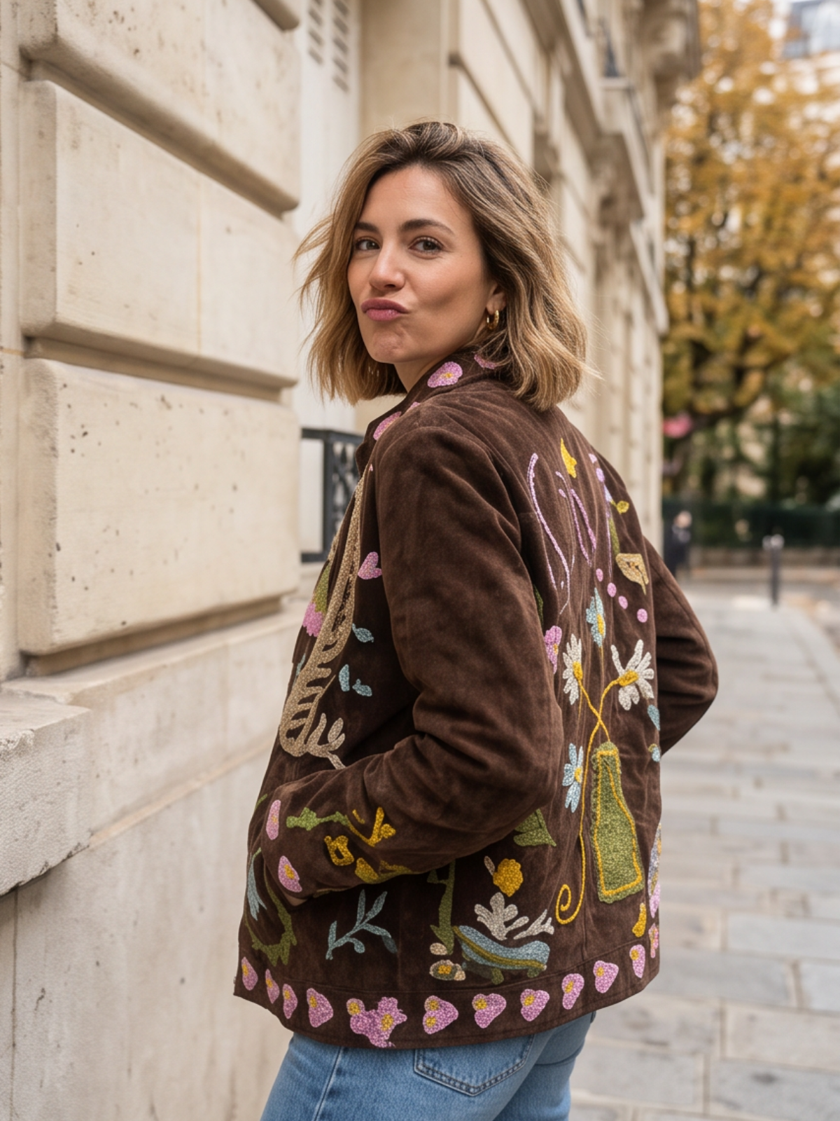 Veste Suzanne - Brodée Coton Bohème