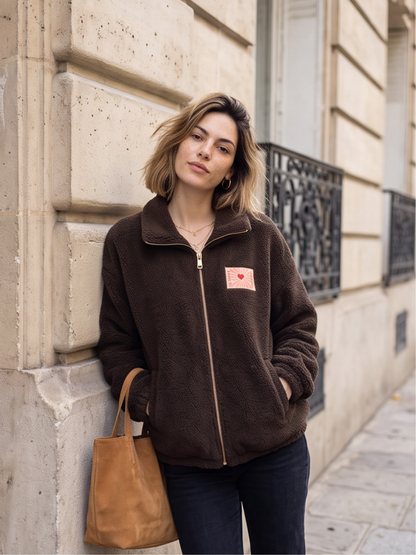 Veste Roxane - Teddy Zippée Oversize