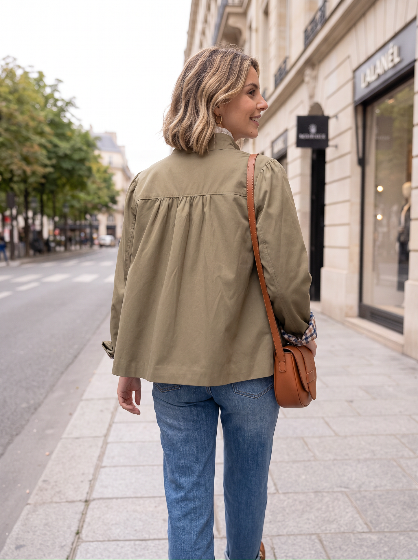 Veste Salomée - Coton Revers Carreaux