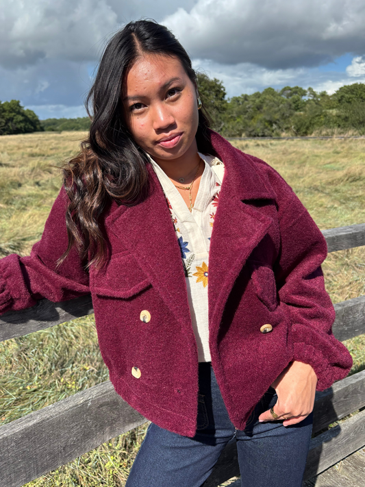 Veste courte chic en polyester