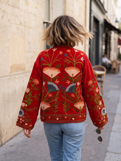 Veste Suzanne - Brodée Coton Bohème
