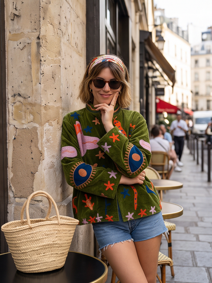Veste Suzanne - Brodée Coton Bohème