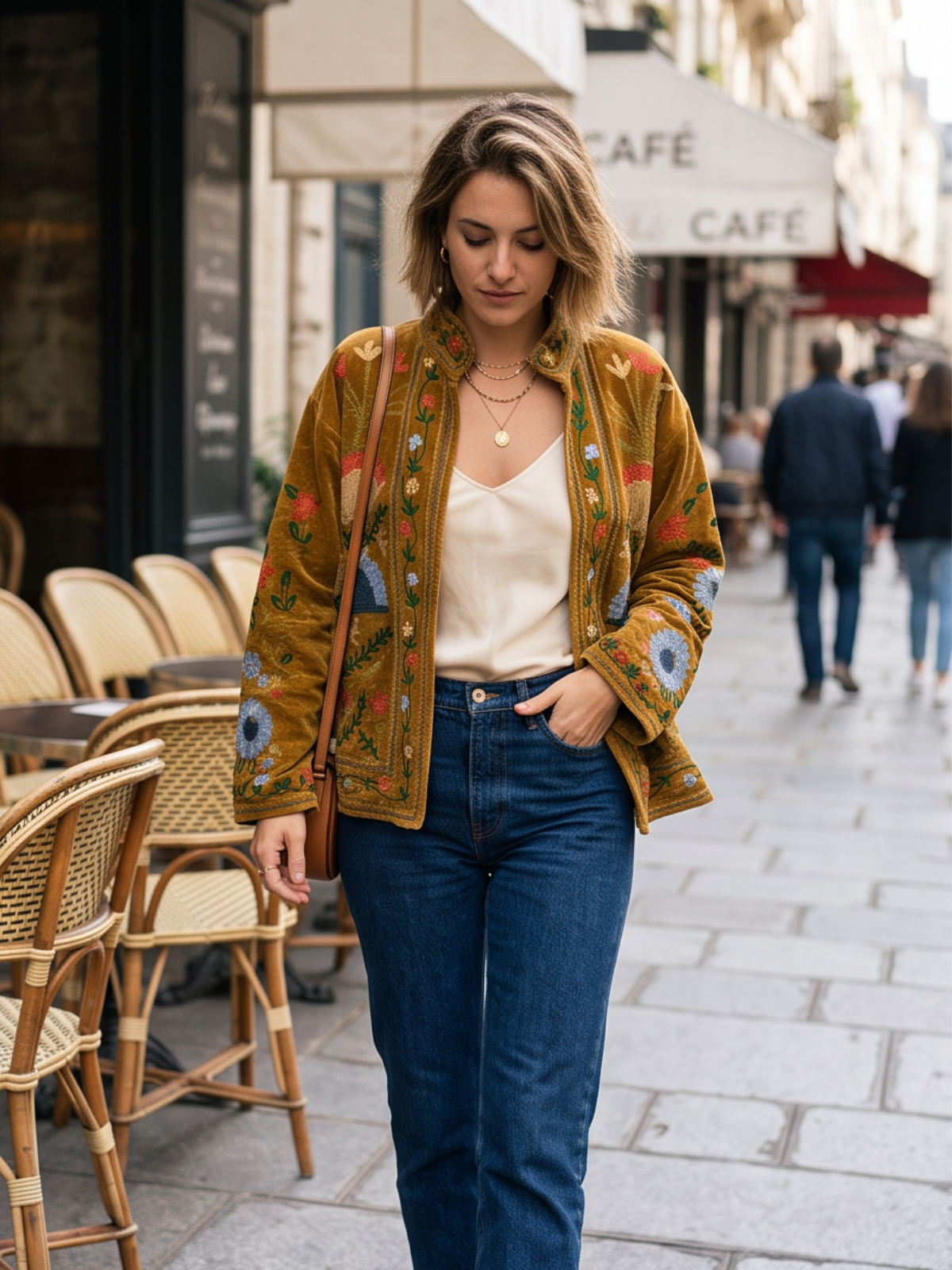 Veste Suzanne - Brodée Coton Bohème