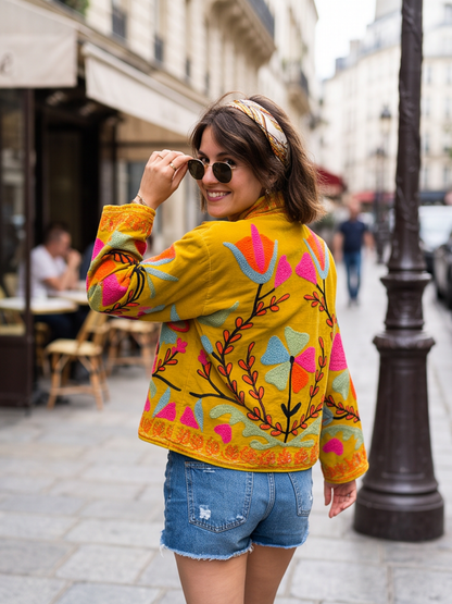 Veste Suzanne - Brodée Coton Bohème