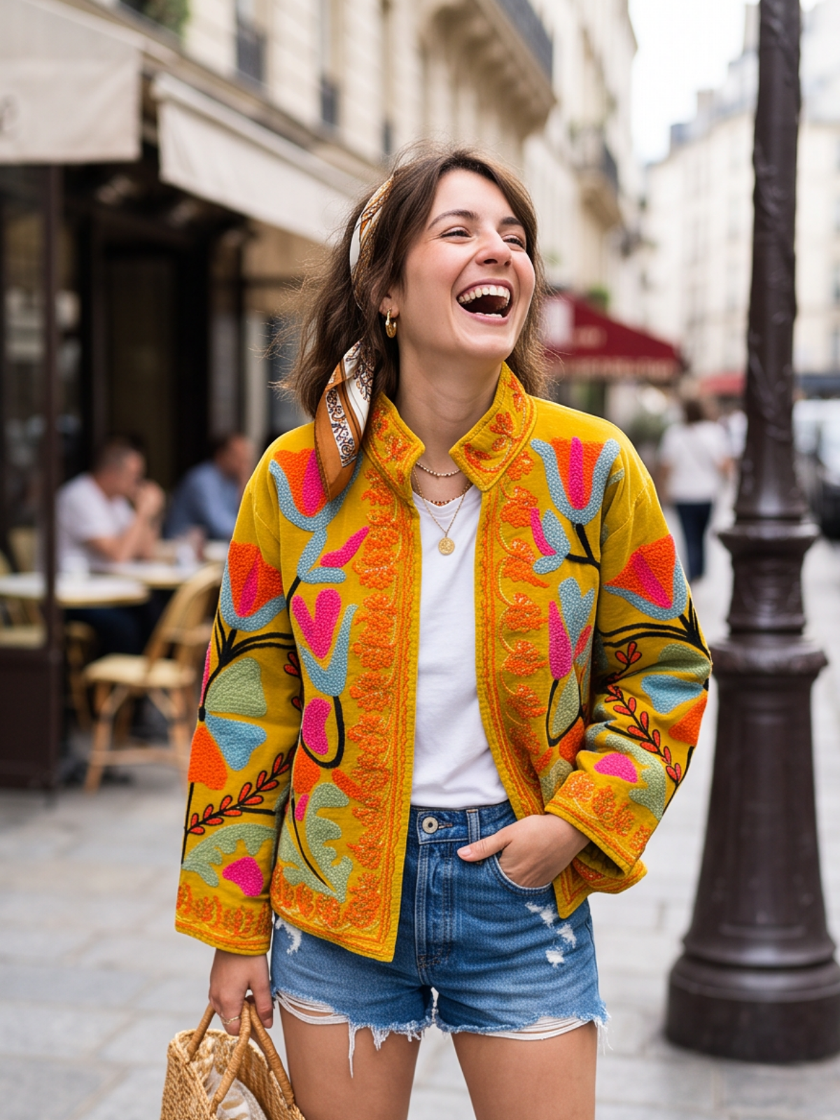 Veste Suzanne - Brodée Coton Bohème
