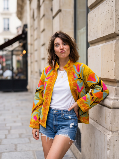 Veste Suzanne - Brodée Coton Bohème