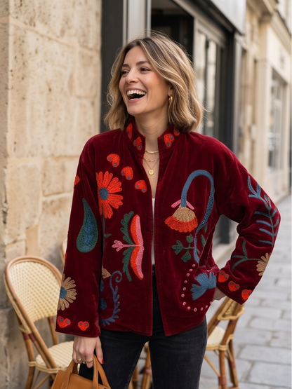 Veste Suzanne - Brodée Coton Bohème