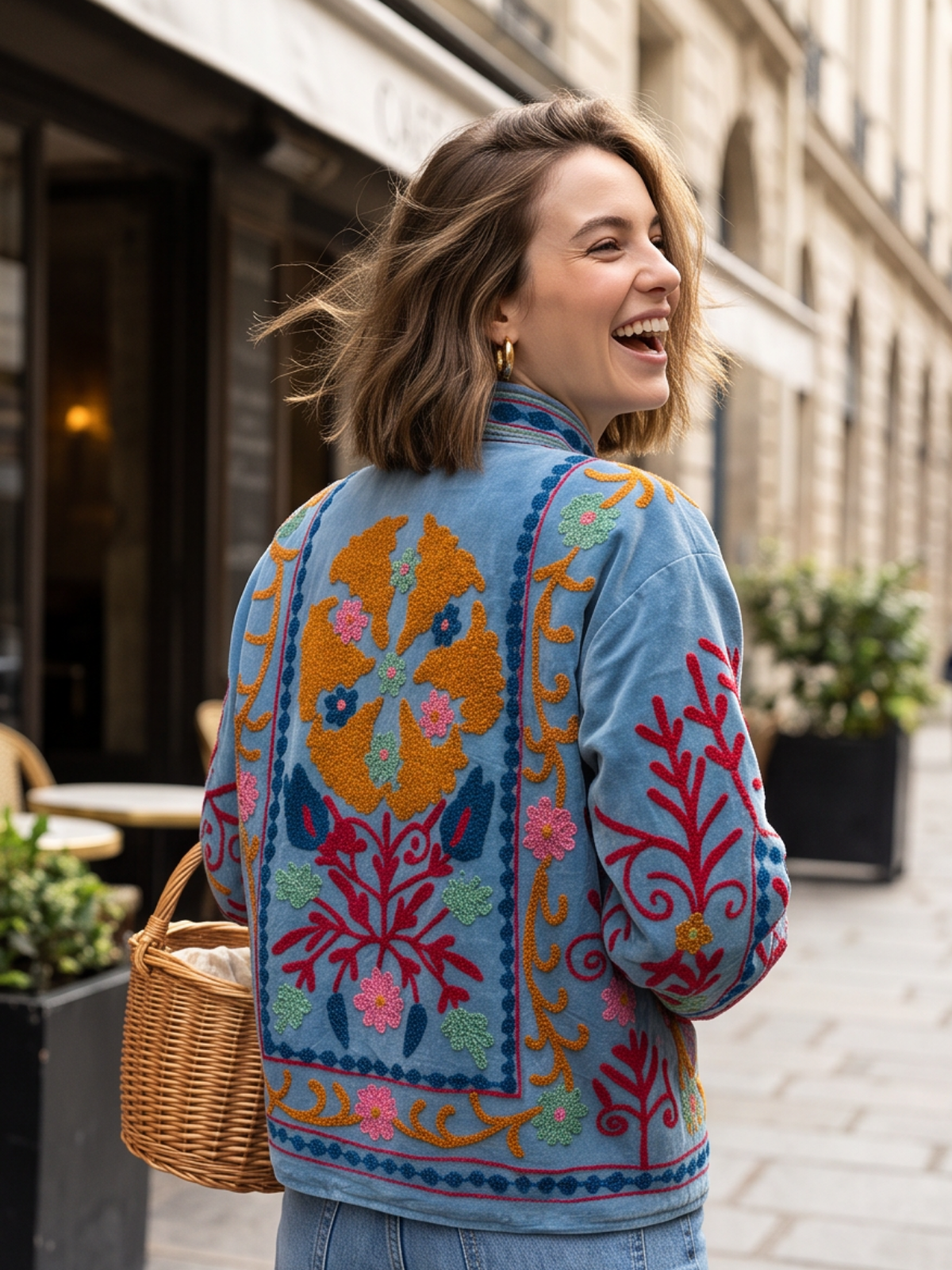 Veste Suzanne - Brodée Coton Bohème