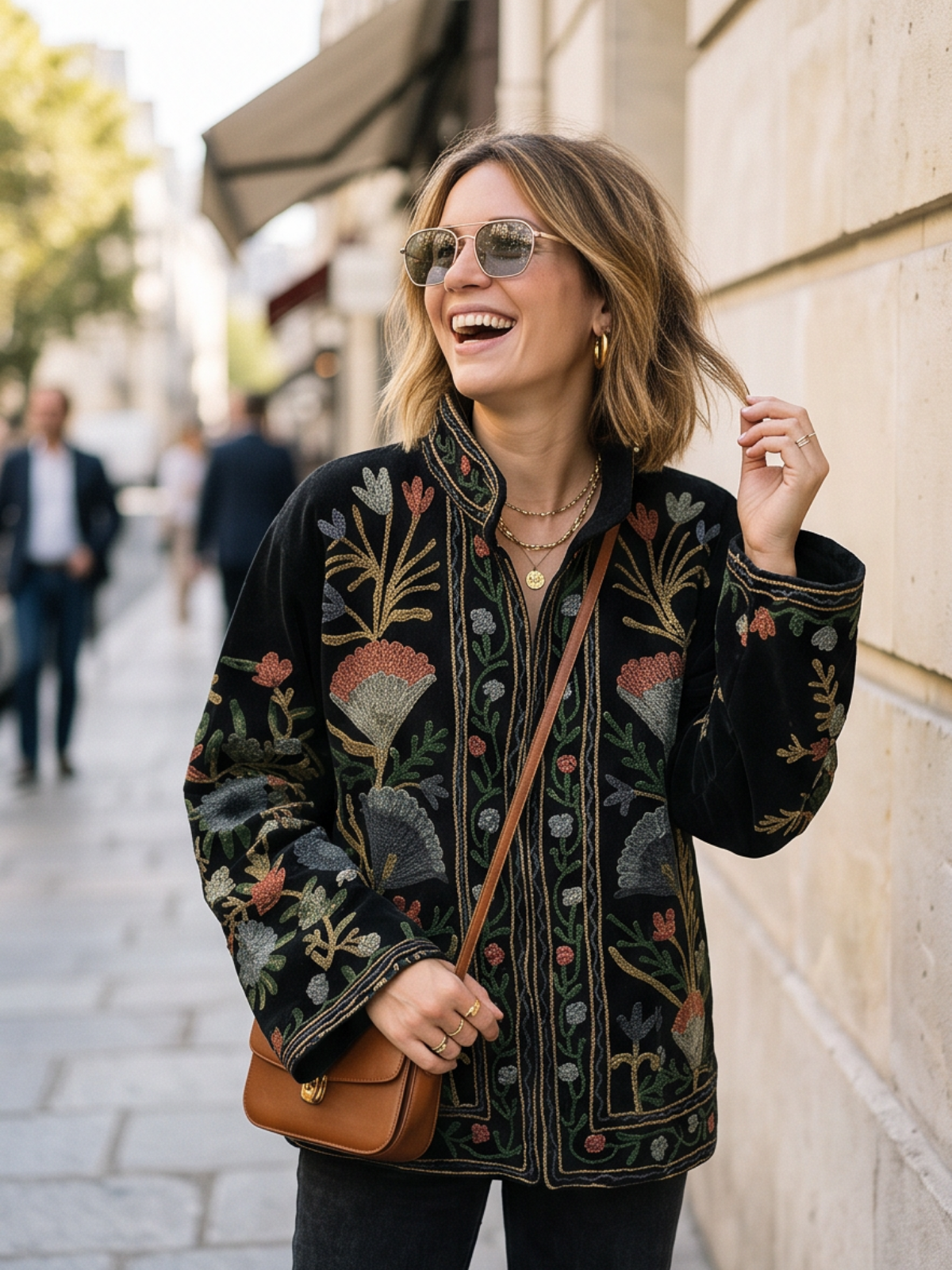 Veste Suzanne - Brodée Coton Bohème