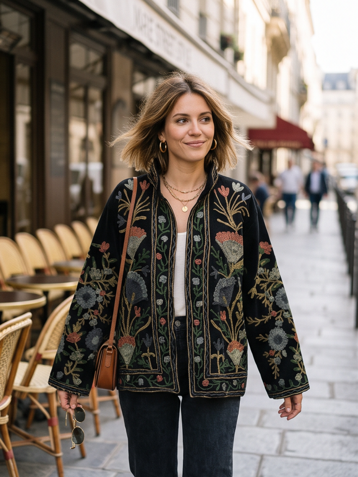 Veste Suzanne - Brodée Coton Bohème