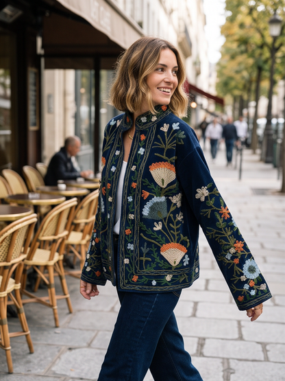 Veste Suzanne - Brodée Coton Bohème