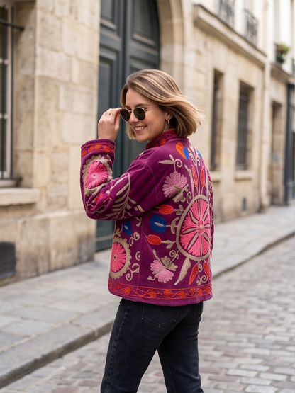 Veste Suzanne - Brodée Coton Bohème