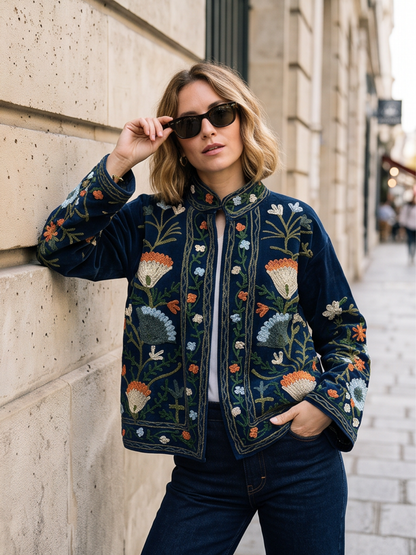 Veste Suzanne - Brodée Coton Bohème