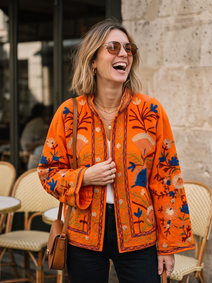 Veste Suzanne - Brodée Coton Bohème