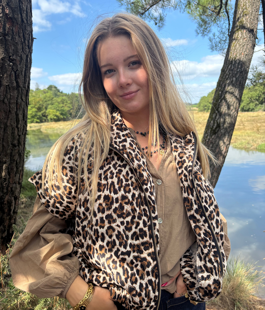 Veste Zippée Léopard