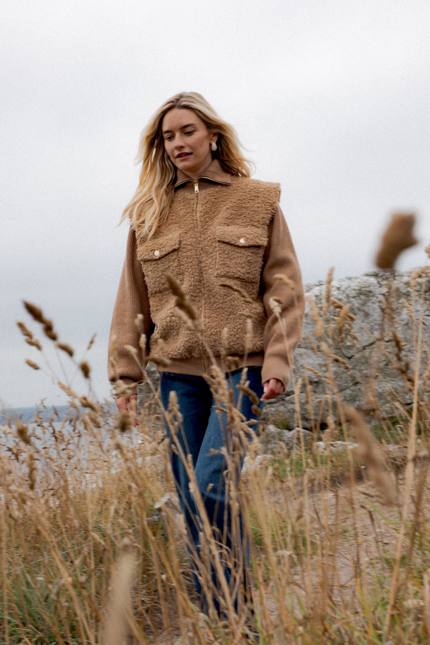Veste Teddy Bi-Matière